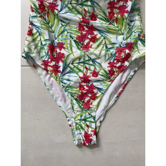 Cabana Del Sol Swim One Piece Swimsuit Multicolor Floral Swimwear - Picture 6 of 11